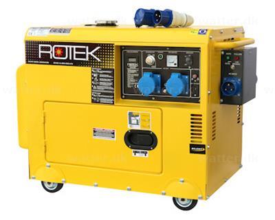 Rotek GD4SS-1A-6000 Lydisoleret Diesel Generator 230 Volt / 5,5 KVA