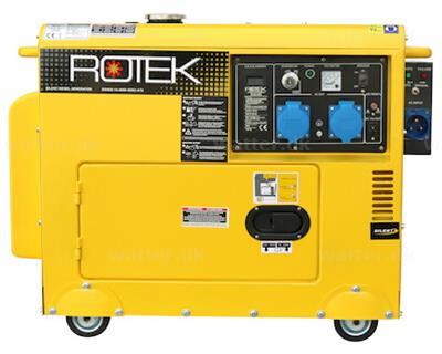 Rotek GD4SS-1A-6000 Lydisoleret Diesel Generator 230 Volt / 5,5 KVA