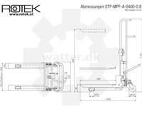 Rotek STP-MPF-A Manual pallestabler 0,8m 400 kg løfteevne