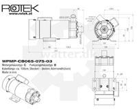 Rotek WPMP-CB065 Magnet pumpe 75l/m - Løftehøjde 3,3m - 230V