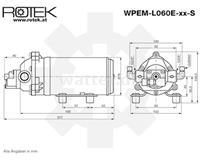 Rotek WPEM-L060E Membranpumpe 5l/m - Løftehøjde 42m